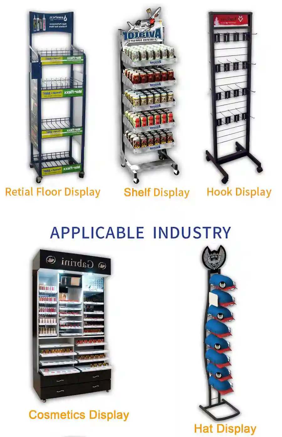 Modern Heavy Duty Metal Display Rack Customized Iron Wire for Retail Store Brand Supermarket Popular Marketing