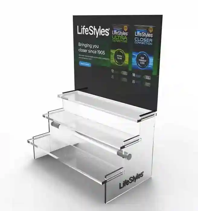 Custom Acrylic Countertop Cosmetics Products Shop Display Stand