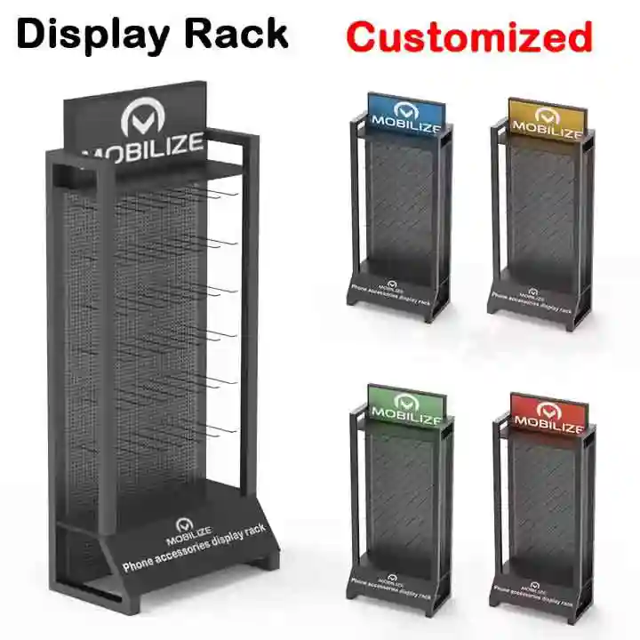 Durable Metal Movable Silver Boutique Clothing Garment Display Racks