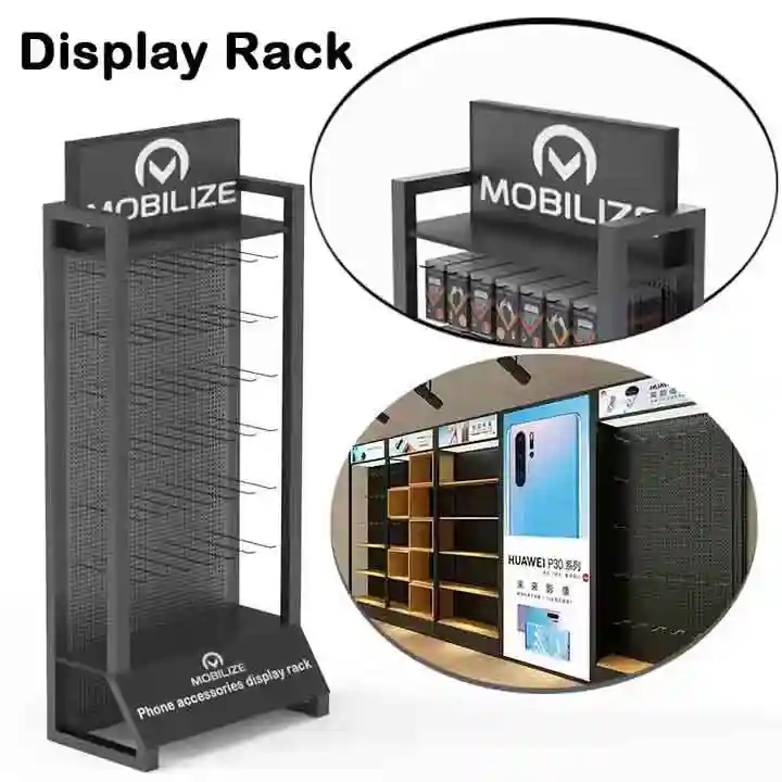 Durable Metal Movable Silver Boutique Clothing Garment Display Racks