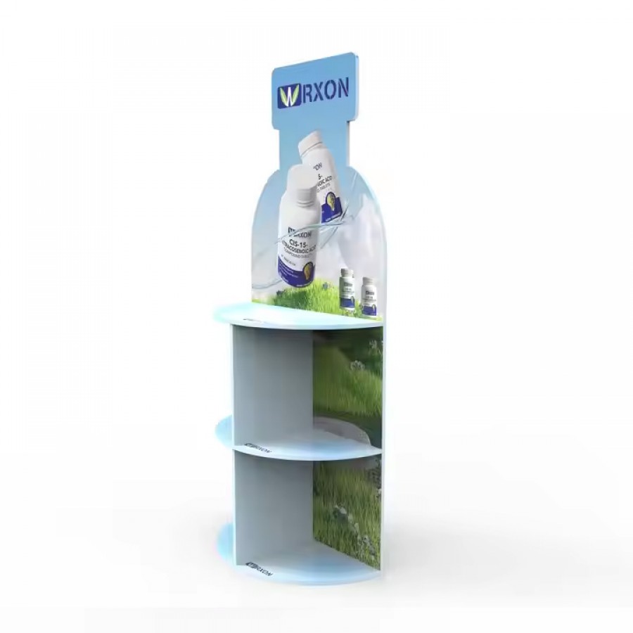 Model PVC Floor Display Rack Portable Store Display Stand for Alcohol and Health Products for Shops Supermarkets Advertising